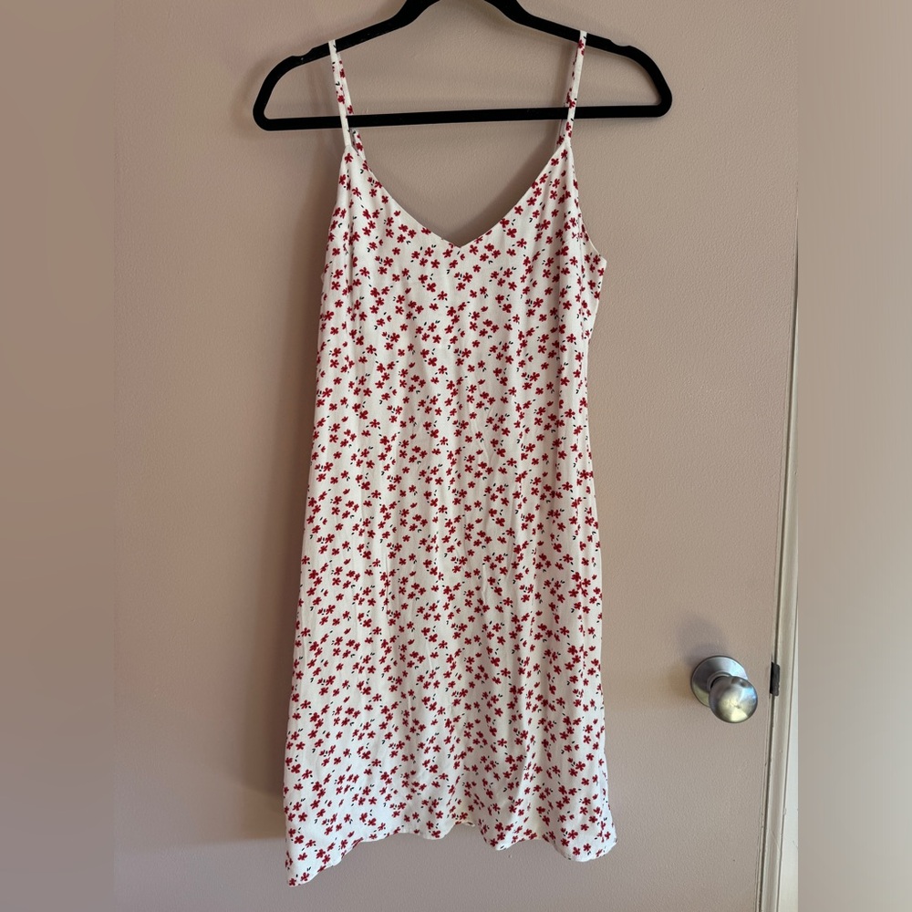 Reformation Red and White Flower Dress